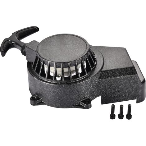 Lanceur à rappel automatique de rechange pour moteur 2 temps 47cc 49cc Pocket Bike, moto tout-terrain, mini quad, noir (1/5)
