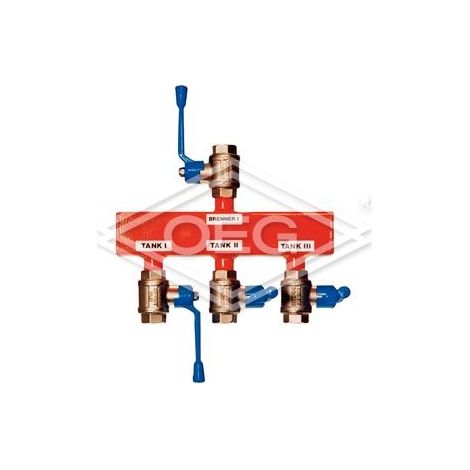 RéRépartiteur monotube 3/4’’, 2 citernes, 3 brûleurs