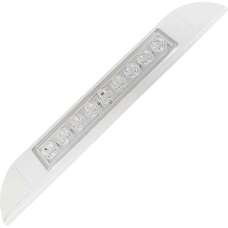 Éclairage d'auvent à 9 LED, 12 V/24 V, étanche, 256 mm, blanc (1/5)