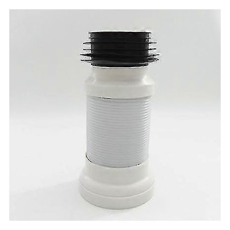 Coude universel flexible en plastique pour tuyau d'évacuation de WC 90/110 mm (1/3)