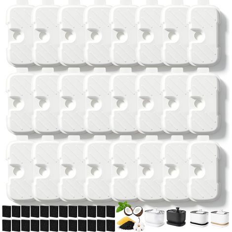 Lot de 24 Filtres pour Fontaine à Eau Chat Compatible avec PETLIBRO Dockstream PLWF105 PLWF106 PLWF115 PLWF116 PLWF005 Cartouches de Remplacement avec Charbon Actif et Résine Échangeuse d’Ions (1/5)