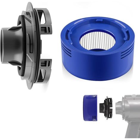 Cache arrière de moteur avec kit de filtre arrière pour V7 et V8, accessoire de remplacement de filtre d'aspirateur : 1 cache moteur, 1 filtre HEPA (1/5)