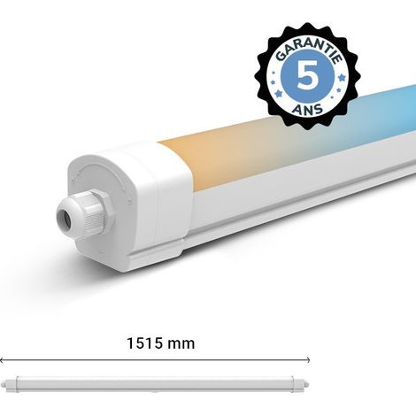 Étanche LED Intégrées CCT 50W 1515 x 66 x 63 mm Traversant - Garantie 5 ans Miidex Lighting® (1/4)