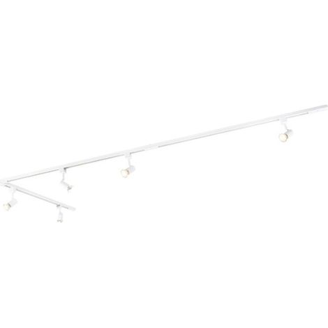 Modern Track Lighting with 5 Spotlights White 1-Phase - Iconic Jeany