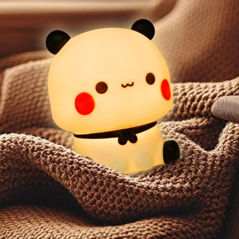 Lumière Panda en Silicone, Veilleuse Tactile, Veilleuse Bebe Maternité, Veilleuse BUBU Mignon 5 Modes Dimmable, Lampe de Chevet Enfant, pour Chambre d'Enfant Décoration (1/5)