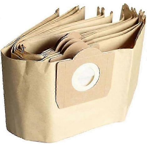 Lot de cinq sacs droits pour aspirateur Karcher WD3 Premium, WD3200, WD3500P, A2204, A2534 et SE4001 (1/5)
