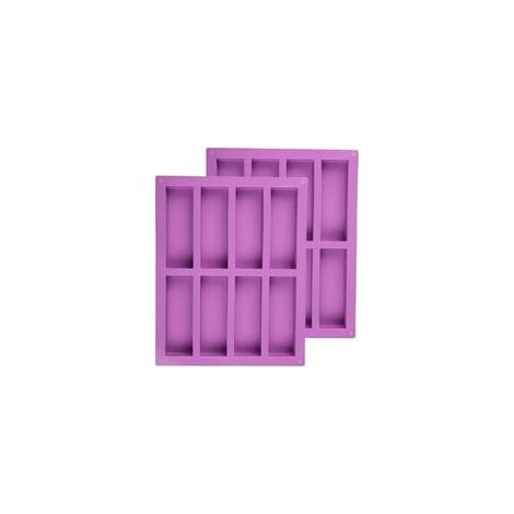 Moule Silicone Rectangulaire pour Barres de Céréales - 2 Pièces Mini Moule à Cake - Convient aux Biscuits, Pain, Bonbons