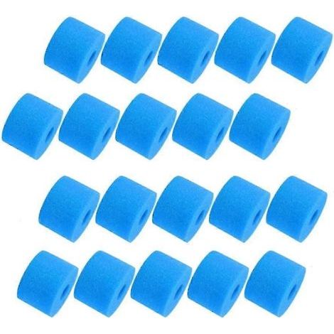 Lot de 20 filtres en mousse réutilisables et lavables pour spa, jacuzzi, filtre de type S1, éponge de filtration pour piscine-AquaForge (1/5)