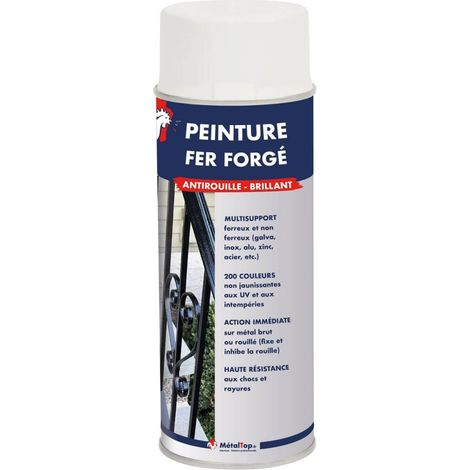 Peinture Fer Forge - Rouge corail - RAL 3016 - Bombe 400 ml - Métaltop