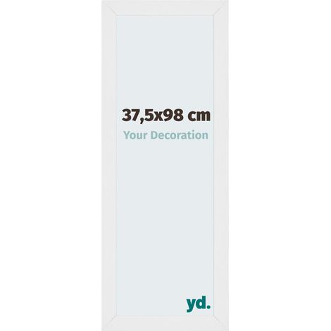 yd. - Cadre photo 37.5x98 - Blanc Brillant - MDF - Mura