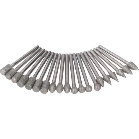 Ensemble de 20 fraises rotatives à tige de 3,2 mm (1/8 po), compatible avec tous les outils de polissage et de gravure. (1/5)