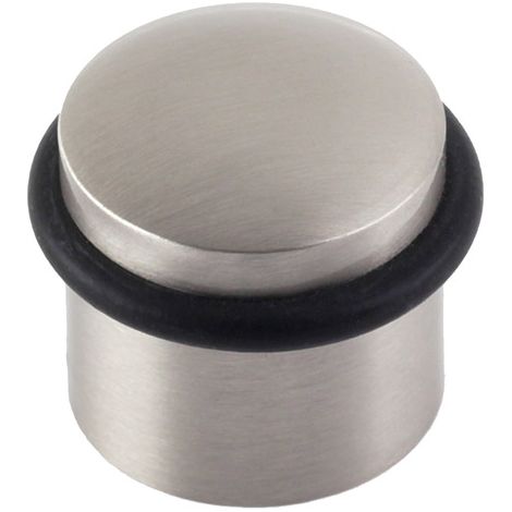 Tope de puerta atornillable con acabado inox look. Dimensiones: 27x27x25 mm - (1/2)