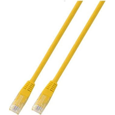 Cable de conexión RJ45 U/UTP cat. 5e PVC CCA amarillo 1,5 m