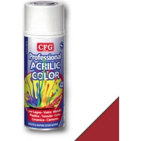 Smalto acrilico professionale spray Rosso fuoco Ral 3000 CFG
