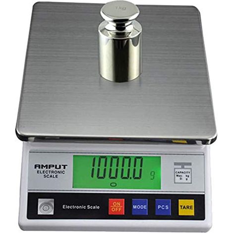 Balance de précision à analyse de haute précision - Balance de laboratoire - Balance électronique - Balance de bijoux - Balance de cuisine - Calibrage 7500 g/0,1 g