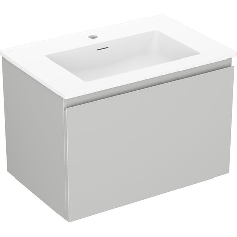 Mexen Orio armadietto da bagno 70 cm con lavabo Otis, 1 cassetto, grigio opaco/bianco opaco - 91A10-07047-1-BF62-W18M01 (1/5)