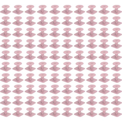 Étiquettes d'oreille carrées pour bétail, 100 pièces vierges, identification animale pour porcs, marqueur rose (1/5)