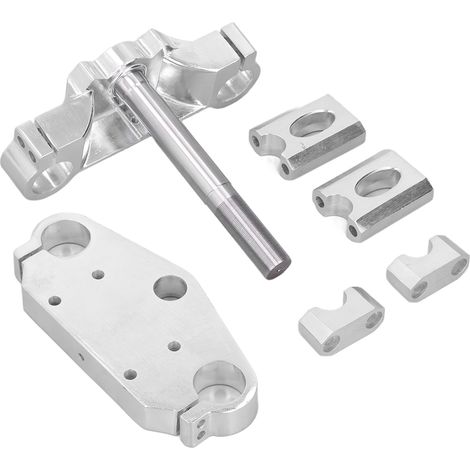 Support moto plaque supérieure inférieure kit relevage guidon amortisseur directionnel universel (1/5)
