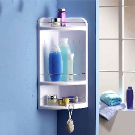 FPLUS rinconera star blanco cromado , Rinconera de baño «Star» triple con percha y rejilla vierteaguas
Aporta orden y funcionalidad a tu baño con la rinconera «Star» de tres nivele