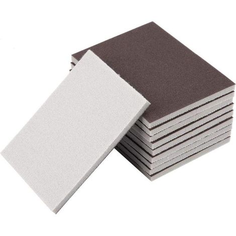 10PCS Papier Abrasif en éponge Carrée pour le Ponçage Automobile des Meubles en Bois Grain 120/180/240(180) (1/5)