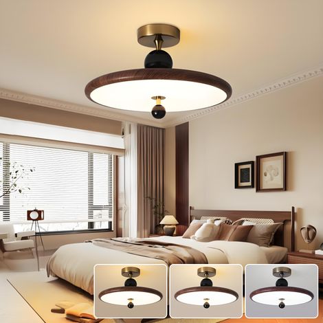 Plafonnier LED haut de gamme, plafonnier vintage du milieu du siècle, lustre de plafond design, 3 températures de couleur 3000K-6000K (40 cm x 25 cm) (1/5)