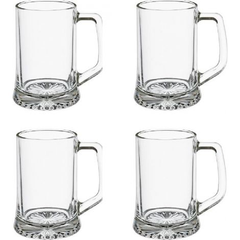Chopes à bière avec oreille, 4 pièces 320 ml (1/3)