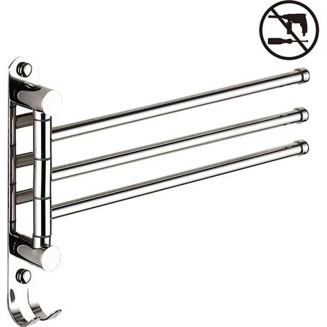 Porta Toallas Giratorio de Acero Inoxidable, Montaje en Pared, para Cocina, Baño y Aseo (1/5)