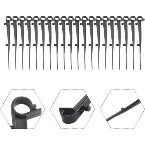 Lot de 20 Clips de Brosse pour gouttière, Clip de Fixation pour Protection des Feuilles de Brosse pour gouttière (1/4)