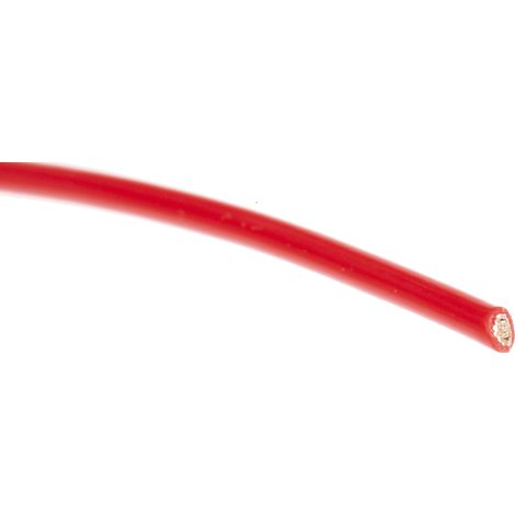 Fil de câblage à gaine PTFE RS PRO, 0,597 mm², 20 AWG, 200°C max, PTFE Rouge, 100m ( Prix pour Bobine de 100 Mètres ) (1/2)