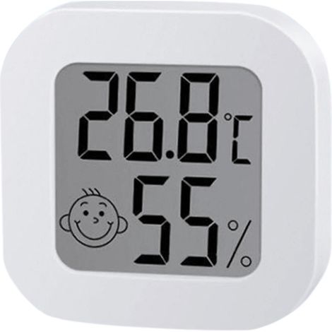 Higrómetro-termómetro de interior con sensor de temperatura (-10 °C a 70 °C) y sensor de humedad (10 % HR a 99 % HR). (1/5)