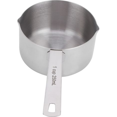 Kochmesslöffel aus Edelstahl 304, Messbecher mit Skala, Küchenutensil, 1 Tasse (250 ml) (1/5)