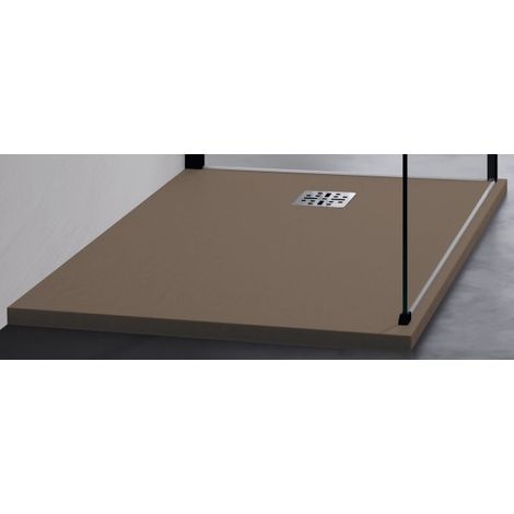 Receveur de douche recoupable NOVELLINI NOVOMATT cappuccino 90x90 cm (1/4)