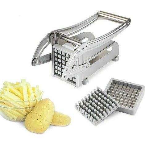 Coupe-frites professionnel en acier inoxydable pour pommes de terre et légumes pour usage domestique et commercial (1/5)