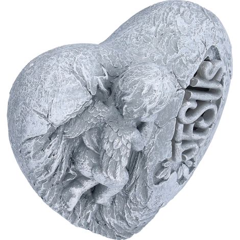 Statue en résine avec un design ajouré phosphorescent, adorable sculpture de Jésus et d'un ange, décoration pour la maison et le bureau, cadeau SCS-RC085-B (1/5)