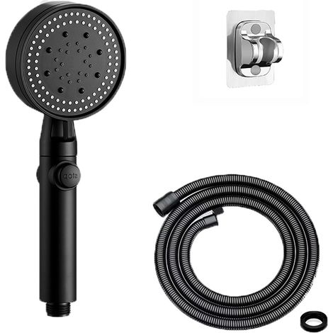 Cabezal de ducha portátil, 4 modos, manguera de 1,5 m, alta presión, ionización para baño.