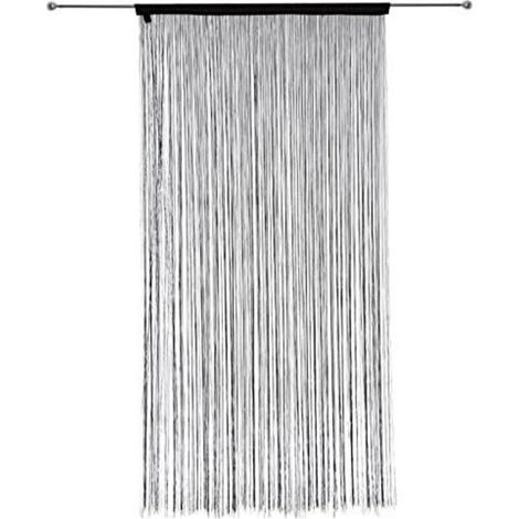 Créateur d'intérieur - Rideau Fil Guopo 90x200cm Noir (1/5)