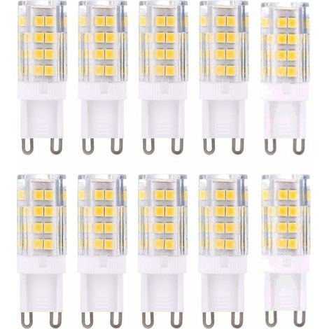 Lot de 10 Ampoules LED G9 5W Blanc Chaud 3000K 420 Lumens Équivalent 40W Halogène Classe Énergétique A+ Non Dimmable