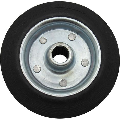 Replacement Trailer Jockey Wheel 160MM x 40MM - 1.5" Spare Rubber Metal Rim (1/5)