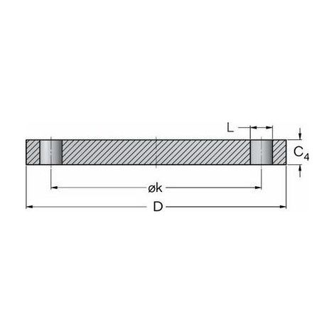 Buderus Blindflansch EN 1092-1 Typ 05, DN 50, PN 16, Werkstoff-Nr. 1.0038