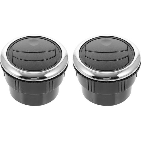 2 pièces de grilles d'aération rondes pour climatisation de bus-8.7X8.7X5.5CM-Black