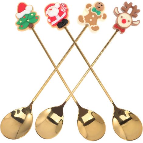 ensemble de couverts de Noël, kit de vaisselle de Noël à motifs de dessins animés pour les fêtes de voyage-12.8x2cm