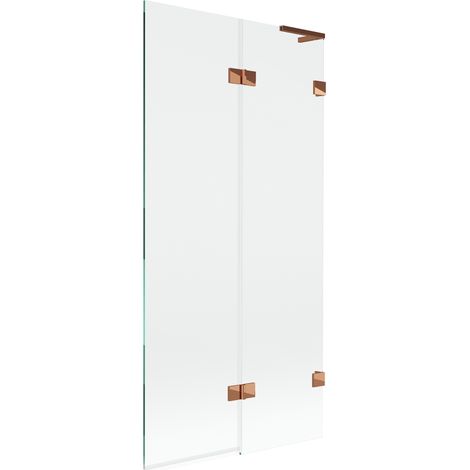 Mexen Lunar L Duschabtrennung 2-flügelig rechts 90 x 150 cm, transparent, Roségold - 897L-090-100-60-00-P