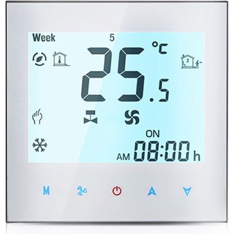 Beca Termostato Smart WiFi con Sonda BAC-1000MLWE-FAN Controllo Ventola 0-10V e Valvola Motorizzata Bianco