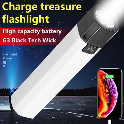 Wiederaufladbare LED-Taschenlampe über USB, 3 Leuchtmodi, wasserdicht, für Camping, Wandern und Radfahren. (1/5)