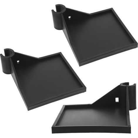 3 Pièces Accessoires pour Tentes de Culture Noir en Plastique Étagère D'angle Stable et Montage Facile pour Support de Plantes et Hygromètre en Intérieur 8.98.93.35cm (1/5)