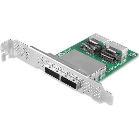 Minisas SFF-8087 auf SFF-8088 Adapterkarte, duale interne zu externe SAS-Karte, 6 Gbit/s Hochgeschwindigkeitsübertragung (1/5)