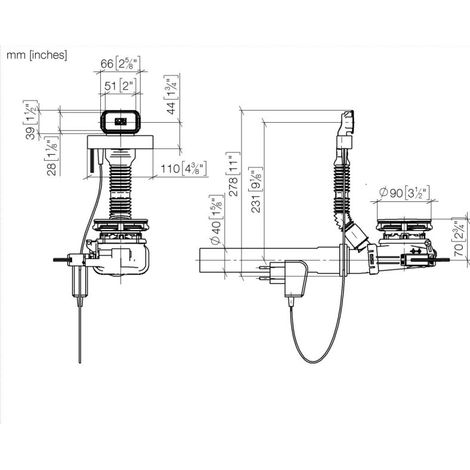 DORNBRACHT 10410004-86 Robinet mit Ab- und Überlauf, électrique, finition neutre de la série (1/2)