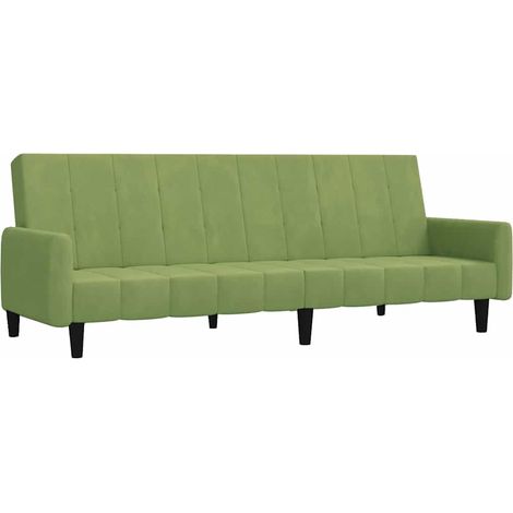 Canapé  Sofa-lit à 2 places vert clair velours