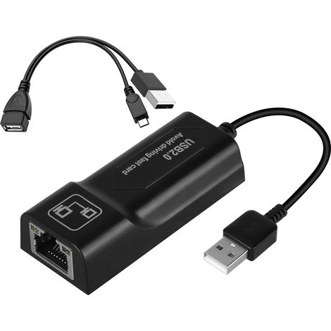 Adaptateur Ethernet Lan - Pour Amazon Fire Tv Stick Gen 2 3 4 - USB 2.0 vers RJ45 - Câble Micro USB inclus - 1 Pièce (1/5)