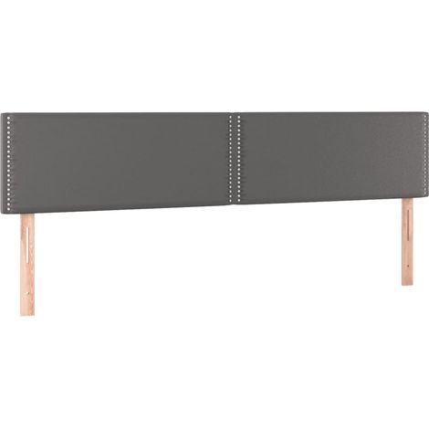 Têtes de lit Gris 200x5x78/88 cm Similicuir (1/5)